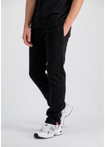 Jogginghose Alpha Industries "Embroidery Jogger", Herren, Gr. M, Normalgr&ouml;&szlig;en, schwarz, Obermaterial: 80% Baumwolle, 20% Polyester, Hosen Jogginghose