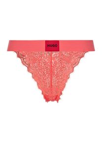Slip HUGO UNDERWEAR "BRIEF RL LACE", Herren, Gr. XS, rot (light, pastel rot 632), Jersey, Obermaterial: 84% Polyamid, 16% Elasthan, unifarben, k&ouml;rpernah, Unterhosen Slip, aus Stretch-Spitze, mit Logoschriftzug auf dem Bund