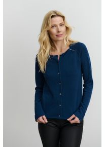 Strickjacke rosemunde "Laica cardigan mit Wolle und Kaschmir", Herren, Gr. L, blau (insignia blau), Strick, Obermaterial: 70% Wolle, 30% Kaschmir, unifarben, regular fit h&uuml;ftlang, Rundhals, Raglan&auml;rmel Rippstrickb&uuml;ndchen, Strickjacken Strickjacke, mit Rundhalsausschnitt, Woll-Kaschmir-Mix