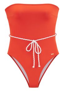 Badeanzug Copenhagen Studios "Emma", Damen, Gr. 40, Cup C/D, blutorange, Recycling-Polyamid, Badeanz&uuml;ge Badeanzug, Tr&auml;gerlos