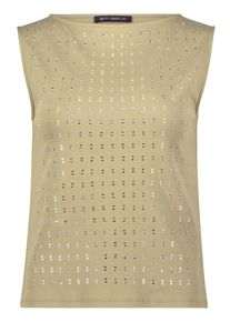 Tr&auml;gertop Betty Barclay "Tr&auml;gertop mit Schmucksteinen", Damen, Gr. 42, gr&uuml;n (soft olive), Obermaterial: 100% Baumwolle CO., Tops Tr&auml;gertop