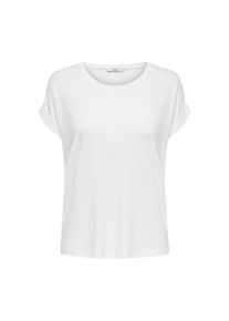 T-Shirt Only "T-Shirt ONLMOSTER O-NECK TOP 1er Pack", Damen, Gr. XS, wei&szlig;, Obermaterial: 75% Viskose CV. 20% Polyester PES. 5% Elasthan EL., Shirts T-Shirt