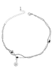 Adelia&acute;s Armband ADELIA&acute;S "Damen Armband aus Edelstahl mit Strass Steinchen 24+5 cm" Gr. 29, silber, Armb&auml;nder, Damen, Edelstahl, Armband