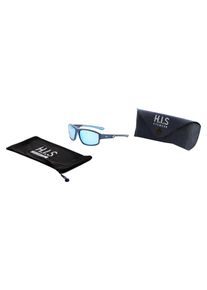 H.I.S. Sonnenbrille H.I.S, Herren, blau, kontrastfarbene Details, Sonnenbrillen Sonnenbrille, polarisierende Gl&auml;ser, Vollrandrahmen, ovale Form