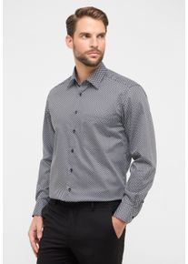 Langarmhemd Eterna "COMFORT FIT", Damen, Gr. 47, Normalgr&ouml;&szlig;en, anthrazit, Twill, 100% Baumwolle, normal, Manschette, Hemden Langarmhemd, NON IRON (b&uuml;gelfrei)