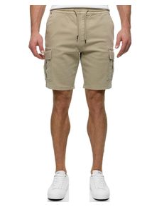 Cargoshorts INDICODE "INBouillon Shorts", Damen, Gr. XXL, N-Gr, stone, Sweatware, Obermaterial: 85% Baumwolle, 13% Polyester, 2% Elasthan, unifarben, regular fit knielang, Hosen Cargoshorts