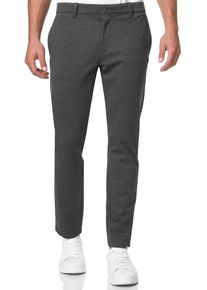 Anzughose INDICODE "INRoedekro", Herren, Gr. 38, L&auml;nge 32, grau (charcoal mix), Web, Obermaterial: 65% Polyester, 35% Baumwolle, unifarben, slim fit kn&ouml;chellang, Hosen Anzughose, gepflegter Look mit gerade geschnittener Beinform