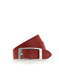 Lederg&uuml;rtel Tamaris "Charlie Silver", Damen, Gr. 100, rot, Rindsleder, Basic, G&uuml;rtel Lederg&uuml;rtel, mit gl&auml;nzender Schlie&szlig;e in tollen Basic-Farben