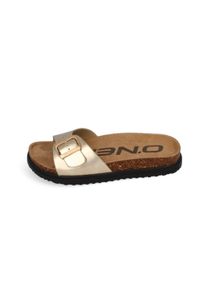 O`Neill Sandale O'NEILL "SOLANA SLIDER WOMEN LOW", Damen, Gr. 42, gold, Synthetik, Schuhe Sandale