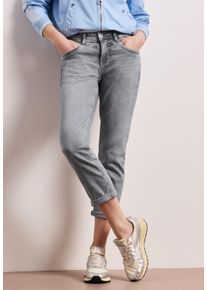 Regular-fit-Jeans Street One "Style Jane", Damen, Gr. 33, L&auml;nge 26, light grau random wash, Denim/Jeans, Obermaterial: 85% Baumwolle, 9% Polyester, 4% Elastomultiester, 2% Elasthan, unifarben, regular fit 7/8-L&auml;nge, Jeans Regular-fit-Jeans, im Five-Pocket Style