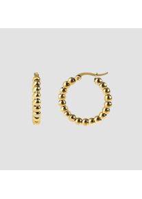 Adelia&acute;s Paar Creolen ADELIA&acute;S "Damen Ohrringe &iquest; Creole aus Edelstahl mit Perle", gold, Ohrringe, Damen, Edelstahl, Paar Creolen