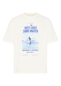 Rundhalsshirt Blend "Rundhalsshirt BHKyros Graphic", Damen, Gr. XL, beige (vanilla ice), Obermaterial: 100% Baumwolle CO., Shirts Rundhalsshirt