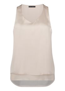 Blusentop Betty Barclay "Blusentop unifarben", Damen, Gr. 46, beige (grau beige), Obermaterial: 100% Polyester PES., Blusen Blusentop