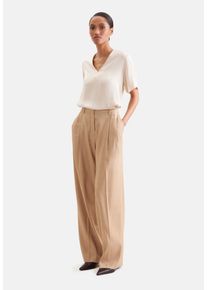 Stoffhose Seidensticker, Herren, Gr. 38, Normalgr&ouml;&szlig;en, beige, 48% Leinen, 31% Polyester, 17% Viskose, 4% Elasthan, unifarben, Hosen Stoffhose