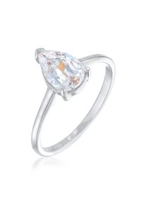 Silberring Elli "Ring Solit&auml;r Zirkonia Tropfen 925 Silber" Gr. 54, silber, Fingerringe, Damen, 54, Silber 925 (Sterlingsilber), Silberring