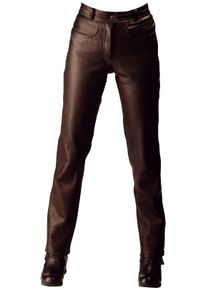 Motorradhose Roleff "RO 2" Gr. 56, schwarz, Hosen, Damen, 56, N-Gr, Obermaterial: 100% Rindnappaleder. Innenfutter: 100% Polyester, Motorradhose, 5 Taschen