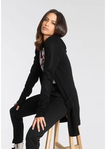 Strickjacke Tamaris, Herren, Gr. 32/34, schwarz, Strick, Obermaterial: 70% Viskose, 30% Polyamid, figurumspielend ca. Mitte Oberschenkel, Strickb&uuml;ndchen, Strickjacken Strickjacke, mit Kapuze, Topseller