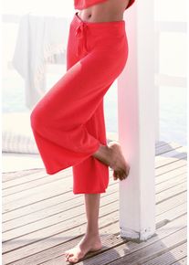Loungehose ELBSAND, Damen, Gr. 48/50, N-Gr, rot, Feinstrick, Obermaterial: 55% Baumwolle, 45% Nylon, unifarben, Hosen Loungehose, aus weichem Feinstrick, Topseller