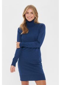 Strickkleid Saint Tropez "U6801, MilaSZ Rollneck Dress", Damen, Gr. XL, N-Gr, pageant blau melange, Strick, Obermaterial: 80% Viskose, 20% Polyacryl, meliert, kurz, Kleider Strickkleid, Regular fit, Viskosemischung