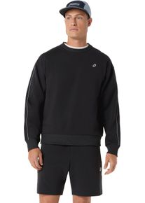 Sweatshirt asics "asics TRACK CLUB HERITAGE CREW-NECK TOP", Herren, Gr. XL, performance schwarz, Obermaterial: 65% Baumwolle, 28% Polyester, 7% Elasthan, Sweatshirts Sweatshirt