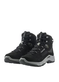Wanderschuh Lowa "VENTIERRA GTX MID", Herren, Gr. 47, schwarz, grau, Leder, Textil, Schuhe Wanderschuh, wasserdicht, winddicht,atmungsaktiv dank GORE-TEX Membrane