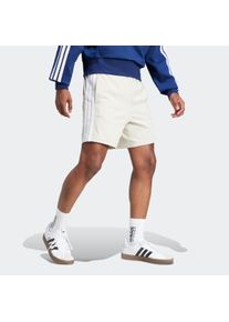 Shorts adidas Sportswear "ESSENTIALS 3-STREIFEN SINGLE JERSEY 7-INCH", Damen, Gr. XXL, N-Gr, grau (wonder aluminium, wei&szlig;, normal, gr.), Obermaterial: 74% Baumwolle, 26% Polyester, Hosen Shorts, klassischer Schnitt, f&uuml;r Laufen und Alltag, mit Kordelverschluss