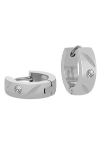 Adelia&acute;s Paar Creolen ADELIA&acute;S "Damen Ohrringe &iquest; Klappcreole aus Edelstahl mit Strass Steinchen", silber, Ohrringe, Damen, Edelstahl, Paar Creolen