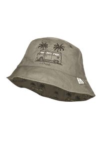 Fischerhut MaxiMo, Jungen, Gr. 55, khaki, Web, Obermaterial: 55% Leinen, 45% Baumwolle, H&uuml;te Fischerhut, Leinen-Mix, Camping-Motiv, Jungen, Kids
