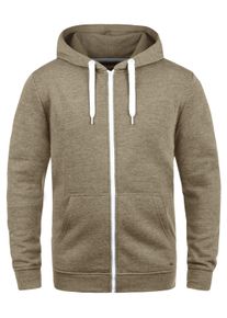 !Solid Kapuzensweatjacke SOLID "Kapuzensweatjacke SDOlli", Damen, Gr. XL, beige (sand melan), Obermaterial: 80% Polyester PES. 20% Baumwolle CO., Sweatjacken Kapuzensweatjacke