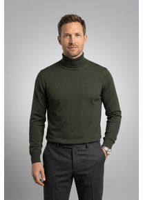 Rollkragenpullover OLYMP "OLYMP Strick Casual", Herren, Gr. 3XL, oliv, Strick, Obermaterial: 100% Schurwolle, regular fit, Strickb&uuml;ndchen, Pullover Rollkragenpullover