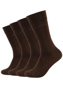 JOOP! Socken JOOP "premium essentials", Damen, Gr. 43-46, braun (schwarz braun), Obermaterial: 62% Baumwolle, 36% Polyamid, 2% Elasthan, Socken Socken, Premium Essentials, verst&auml;rkte Ferse, haltbare Spitze
