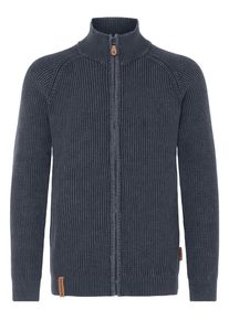 Strickjacke INDICODE "Trainingsjacke IDRockly", Herren, Gr. M, blau (navy), Obermaterial: 100% Baumwolle CO., Strickjacken Strickjacke