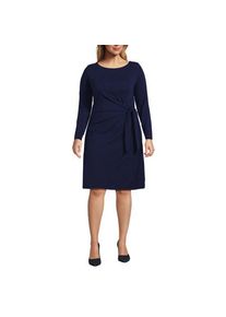 LANDS' END Baumwolle/Modal-Kleid mit Zierschleife, Damen,  Blau, Baumwolle Modal, by Lands' End