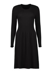 Strickkleid Blue Seven "Blue Seven Strickkleid", Damen, Gr. 44, schwarz (9990, schwarz), 82% Viskose, 18% Polyamid, normal, Rundhals, Kleider Strickkleid