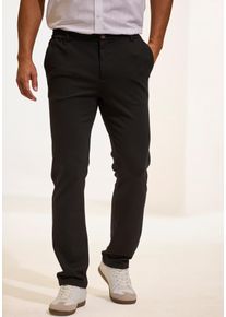H.I.S. Stoffhose H.I.S "Dehnbund-Hose mit seitlichem Gummizug, auch in gro&szlig;en Gr&ouml;&szlig;en", Herren, Gr. 42, L&auml;nge 34, schwarz, Jersey, Obermaterial: 73% Baumwolle, 17% Polyamid, 10% Elasthan, comfort fit lang, Hosen Stoffhose, Komfortbund - besonders bequem