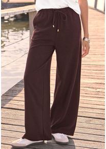 Sweathose Venice Beach, Damen, Gr. 46, N-Gr, dunkelbraun, Sweatware, Obermaterial: 98% Polyester, 2% Elasthan, unifarben, figurumspielend lang, Hosen Sweathose