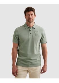 PME-Legend Poloshirt PME LEGEND "Short sleeve polo fine pique badge", Herren, Gr. S, iceberg gr&uuml;n, Piqu&eacute;, Obermaterial: 100% Baumwolle, unifarben, regular fit h&uuml;ftlang, Shirts Poloshirt, aus feinster Piqu&eacute;-Qualit&auml;t, Baumwolle