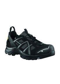 Sicherheitsschuh HAIX "Black Eagle Safety 61.1 low" Gr. 9,5, schwarz (schwarz silber), 9.5, Obermaterial: 100% sonstige Fasern AF., Schuhe, Sicherheitsschuh