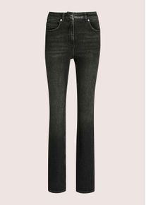 Madeleine Mode Regular-fit-Jeans MADELEINE "Jeans Bootcut-Jeans", Damen, Gr. 46, N + K Gr, schwarz denim, Obermaterial: 99% Baumwolle CO. 1% Elasthan EL., Modern, normal, Jeans Regular-fit-Jeans