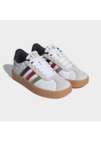 Sneaker adidas Sportswear "VL COURT 3.0 KIDS", M&auml;dchen, Gr. 39, cloud wei&szlig;, core schwarz, gold metallic, Synthetik, Textil, Schuhe Sneaker, World Cup Nations Pack, f&uuml;r Kinder & Jugendliche