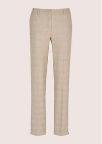 Madeleine Mode Stoffhose MADELEINE "Chinohose Glencheck-Hose mit B&uuml;gelfalten", Herren, Gr. 48, N + K Gr, blau (berber, gletscherblau, multicolor), Obermaterial: 62% Polyester PES. 34% Viskose CV. 3% Elasthan EL. 1% metallisierte Fasern MTF., Modern, gerade, Hosen Stoffhose, Zierleisten