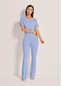 Madeleine Mode Schlupfhose MADELEINE "Hose Bootcut-Hose zum Schl&uuml;pfen", Damen, Gr. 21, N + K Gr, gletscherblau, Obermaterial: 65% Viskose CV. 30% Polyamid PA. 5% Elasthan EL., Modern, normal, Hosen Schlupfhose