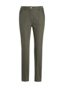 Stoffhose GOLDNER "Gr&uuml;ne, konische Hose SARA, sportiv", Herren, Gr. 38, N-Gr, gr&uuml;n (khaki), Obermaterial: 61% Lyocell CLY. 36% Baumwolle CO. 3% Elasthan EL., gerade, Hosen Stoffhose, Aufgesetzte Eingrifftaschen