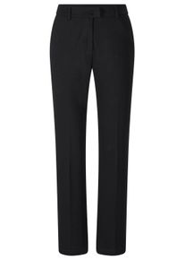 Stoffhose GOLDNER "Kurzgr&ouml;&szlig;e Businesshose CARLA mit ausgestelltem Bein", Herren, Gr. 24, K-Gr, schwarz, Obermaterial: 67% Viskose CV. 27% Polyamid PA. 6% Elasthan EL., Hosen Stoffhose, Mit eleganten B&uuml;gelfalten im Vorder- und R&uuml;ckteil