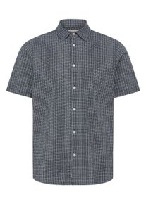 Kurzarmhemd Blend "Kurzarmhemd BHBarny", Damen, Gr. S, N-Gr, blau (salute), Obermaterial: 98% Baumwolle CO. 2% Elasthan EL., Hemden Kurzarmhemd