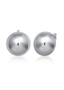 Paar Ohrstecker Elli "Ohrringe Ohrstecker Kugel Rund 925 Sterling Silber", silber, Ohrringe, Damen, ohne Stein, Silber 925 (Sterlingsilber), Paar Ohrstecker