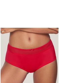 Panty Nuance, Herren, Gr. 48/50, rot, Microtouch, Obermaterial: 85% Polyamid, 15% Elasthan, k&ouml;rpernah, Unterhosen Panty, mit transparentem Bund und Zierschleife