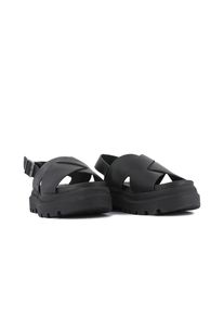 Sandale Palladium "PALLACRUISE CROSSED", Damen, Gr. 43, schwarz, Leder, Schuhe Sandale, Sommerschuh, Sandalette, Riemchensandale