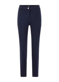 Stoffhose GOLDNER "Bengalinhose mit L&auml;ngsn&auml;hten", Herren, Gr. 54, N-Gr, blau (marine), Obermaterial: 67% Baumwolle CO. 28% Polyamid PA. 5% Elasthan EL., schmal, Hosen Stoffhose, Sattel im Vorderteil