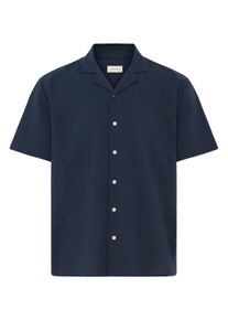 Kurzarmhemd Blend "Kurzarmhemd BHAvan", Damen, Gr. XL, N-Gr, blau (salute), Obermaterial: 98% Baumwolle CO. 2% Elasthan EL., Hemden Kurzarmhemd